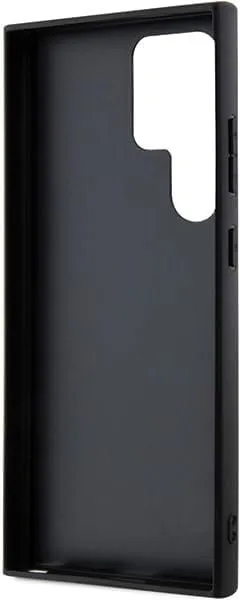 BMW Signature Leather Half Textured and Circle with MagSafe Hard Case for Samsung Galaxy S24 Ultra 6.8" Black - BMHMS24L23RTPK