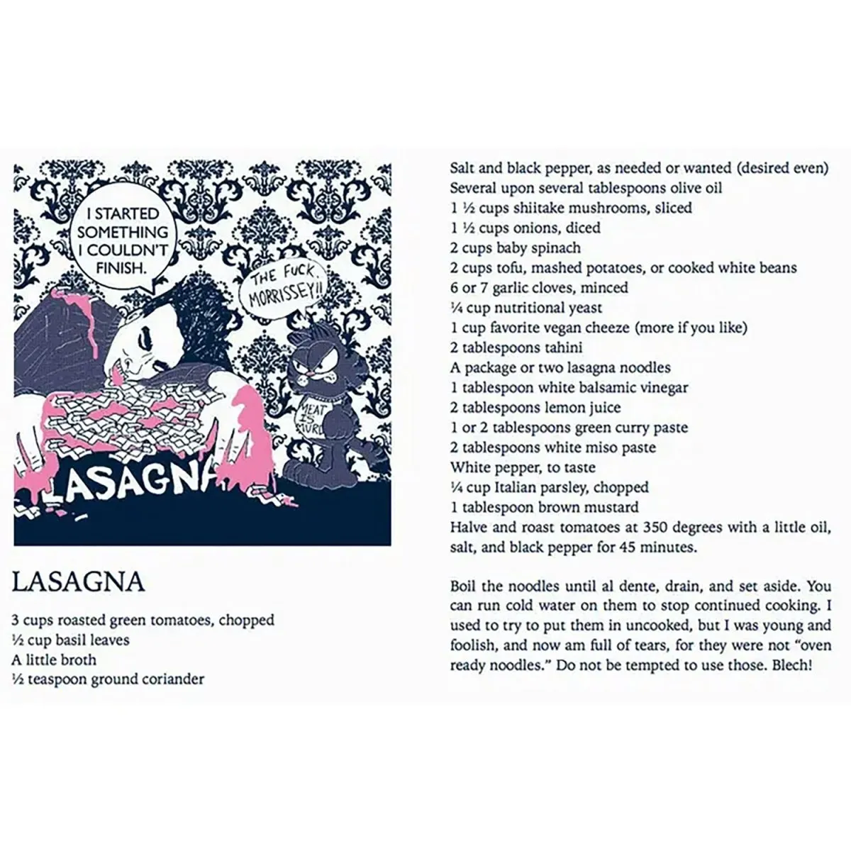 Defensive Eating With Morrissey: Vegan Recipe Book