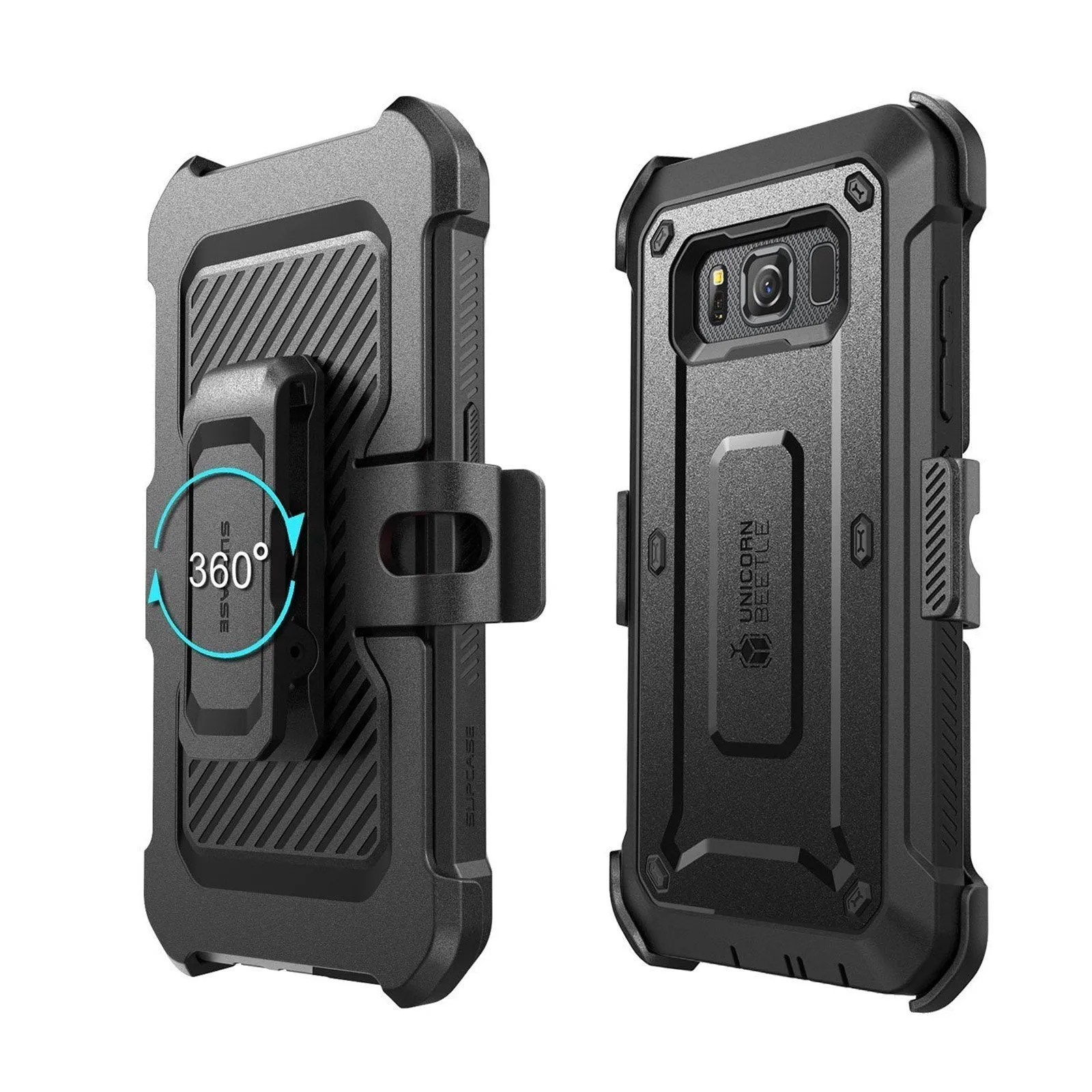Galaxy S8 Active Unicorn Beetle Pro case with Screen Protector-Black