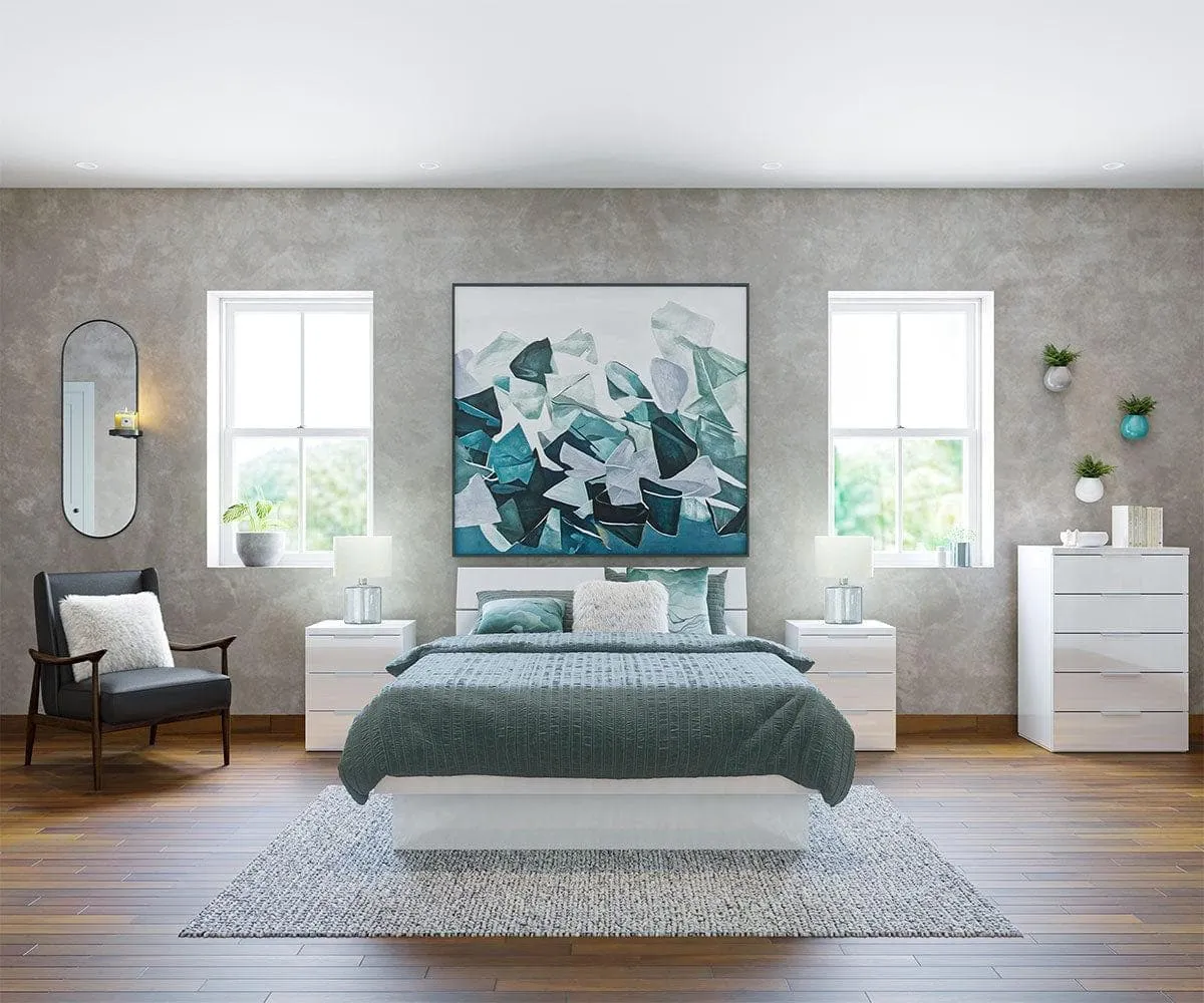 Gathered Textures Duvet Cover   Sham Set