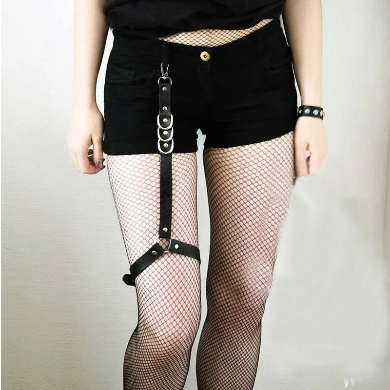 'My Curse' Black Goth Strap Garter