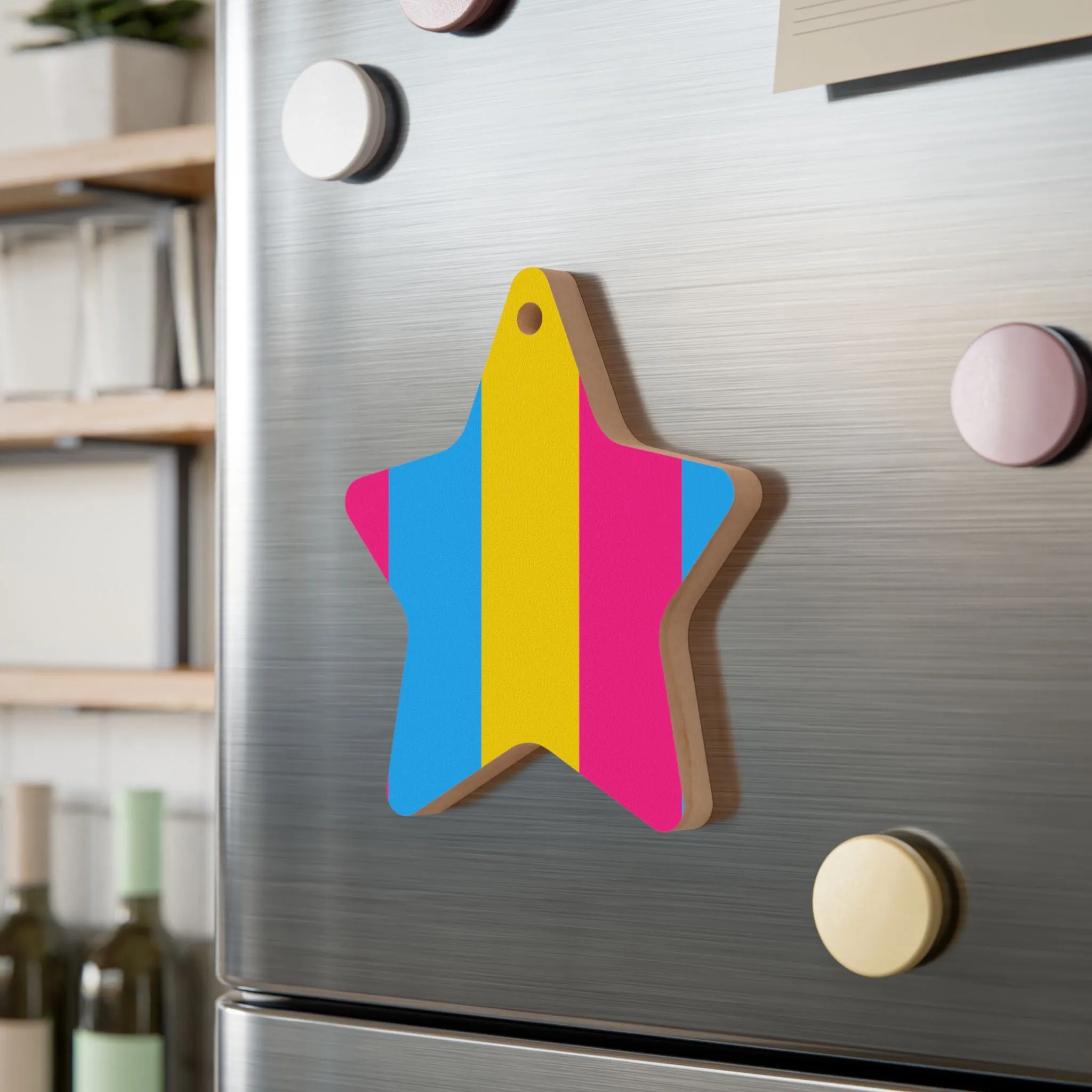 Pansexual Pride Wooden Ornaments - Fun Holiday Decor
