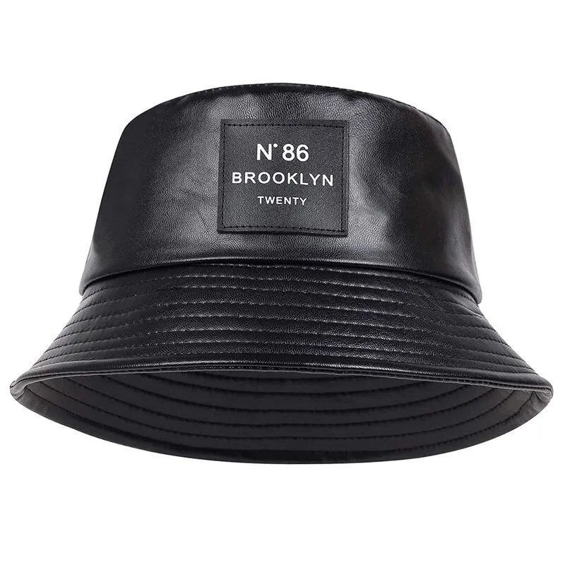 StreetVogue PU Leather Bucket Hat - Fushia